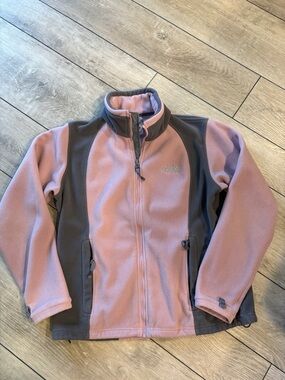 The North Face Pink and Gray Fleece Jacket